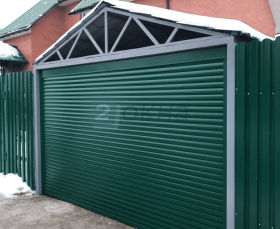 Рольставни для гаража в собранном виде
