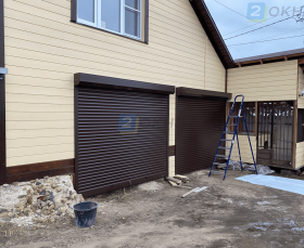 Гаражные рольставни на металлическом каркасе